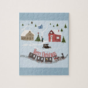 Merry Christmas , retro Jigsaw Puzzle