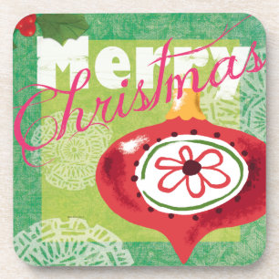 Merry Christmas Retro look Coasters