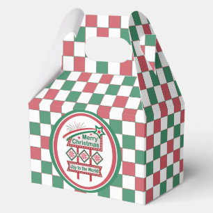 Merry Christmas Retro Marquee – Joy to the World Favour Box