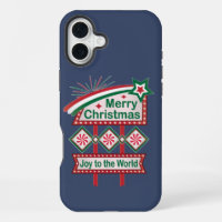 Merry Christmas Retro Marquee – Joy to the World