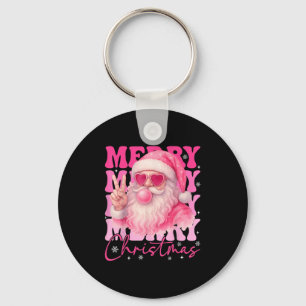 Merry Christmas Retro Nk Santa Bubblegum Xmas Holi Key Ring