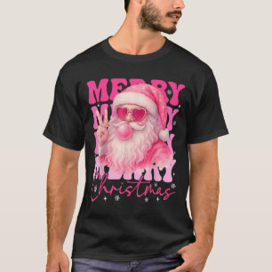 Merry Christmas Retro Nk Santa Bubblegum Xmas Holi T-Shirt