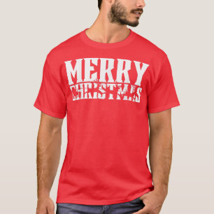 Merry Christmas Retro Santas Sleigh & Flying Reind T-Shirt
