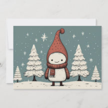 Merry Christmas Retro Snowman