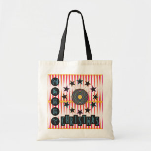 Merry Christmas Retro Tote Bag