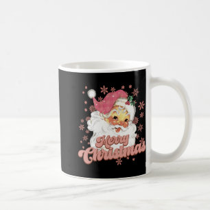 Merry Christmas Retro Tygraphy Santa Nk Hat T Shir Coffee Mug