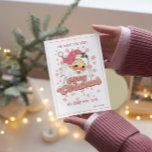Merry Christmas Retro Typography Santa Pink Hat Invitation<br><div class="desc">Merry Christmas pink retro typography with a Santa Claus with a pink hat.</div>