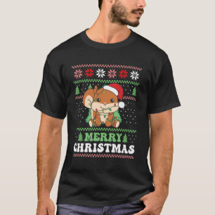Merry Christmas Retro Ugly Christmas Squirrel T-Shirt