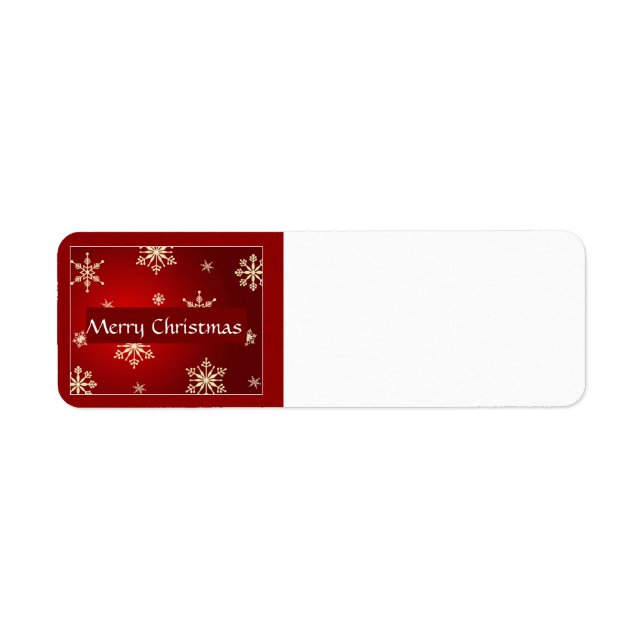 Merry Christmas Return Address Label (Front)