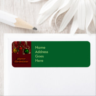 Merry Christmas Return Address Label