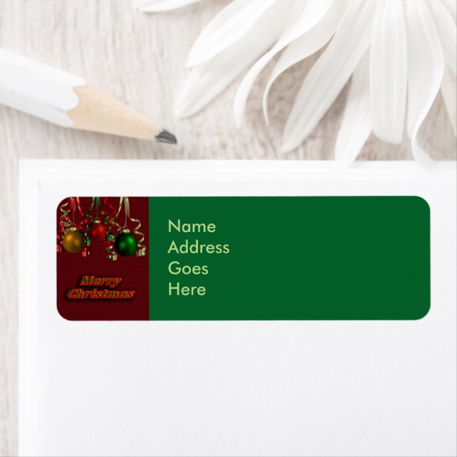 Merry Christmas Return Address Label (Insitu)