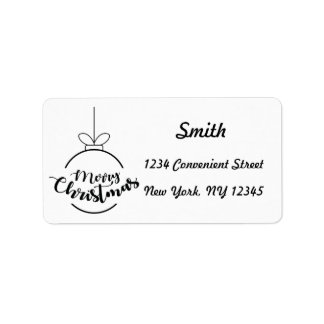 Merry Christmas Return Address Label