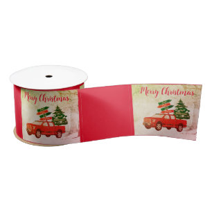 Merry Christmas Ribbon Satin Ribbon