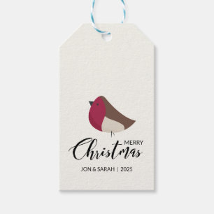 Merry Christmas Robin Gift Tags