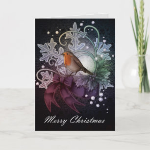 Merry Christmas Robin Holiday Card