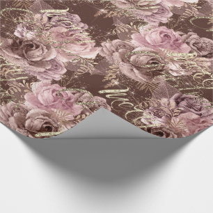 Merry Christmas Rose Gold Glitter Script Rose Pink Wrapping Paper