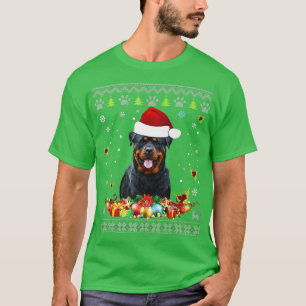 Merry Christmas Rottweiler Dog Ugly Sweater Santa