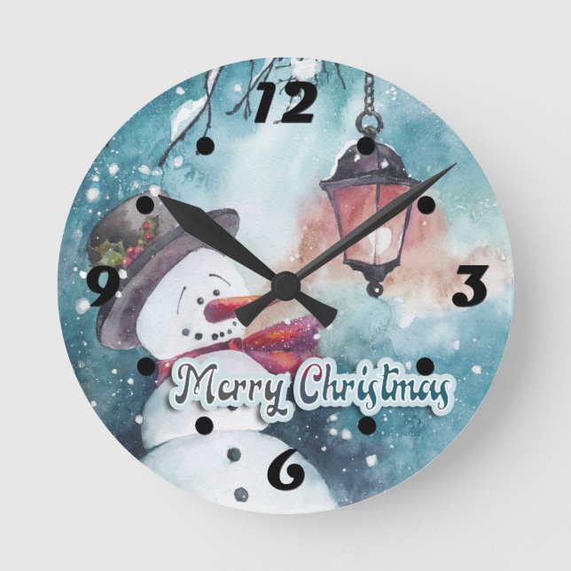 Merry Christmas    Round Clock (Front)