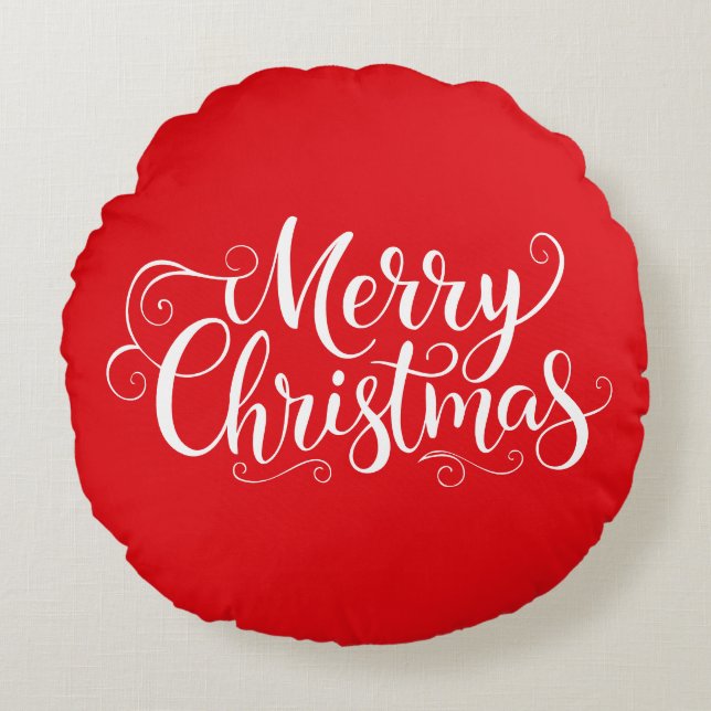 Merry Christmas  Round Cushion (Front)