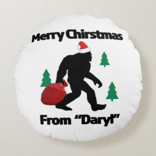 Merry Christmas Round Cushion