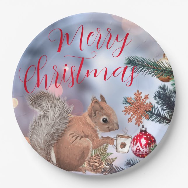 Merry Christmas Round Plates (Front)