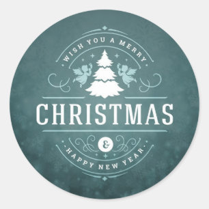 Merry Christmas Round Sticker