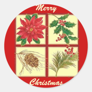 Merry Christmas Round Sticker