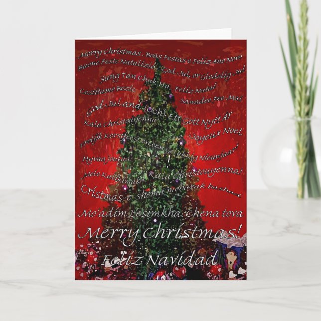 Merry Christmas Round the World Holiday Card (Front)