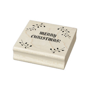 Merry Christmas Rubber Stamp