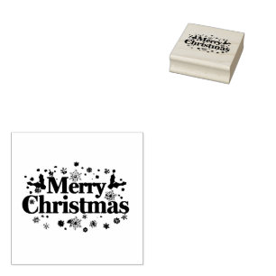 Merry Christmas Rubber Stamp