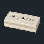 Merry Christmas  Rubber Stamp<br><div class="desc">Transform any craft project with these personalised maple wood art stamps. Leave a customised impression by uploading a design, image, pattern, or text onto our site and make a unique wood stamp. • Available in six sizes • Laser engraved on foam cushion • Option of adding wooden handle • Select...</div>