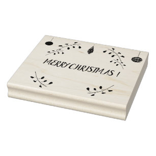 Merry Christmas rubber stamp, christmas Stamp