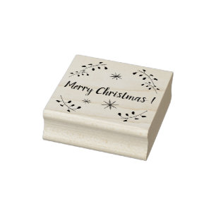 Merry Christmas rubber stamp, christmas Stamp