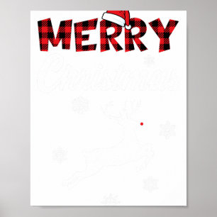 Merry Christmas Rudolph Reindeer Xmas  Poster