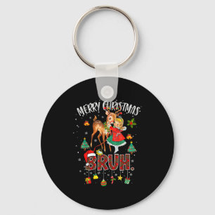 Merry Christmas Rudolph The Red Nose Reindeer Bruh Key Ring