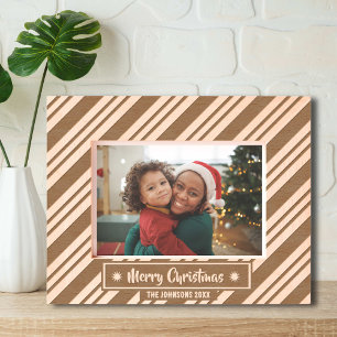 Merry Christmas rustic hoilday photo wooden etched Frames
