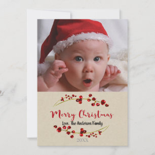 Merry Christmas Rustic Holiday Photo Picture