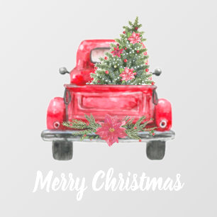 Merry Christmas Rustic Red Truck