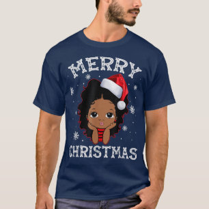 Merry Christmas Santa African American Costume Xma T-Shirt