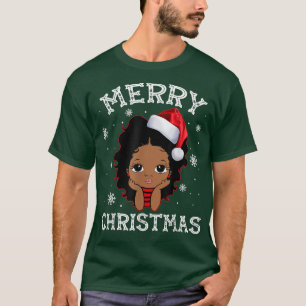 Merry Christmas Santa African American Costume Xma T-Shirt