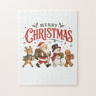 Merry Christmas Santa and Friends Jigsaw Puzzle