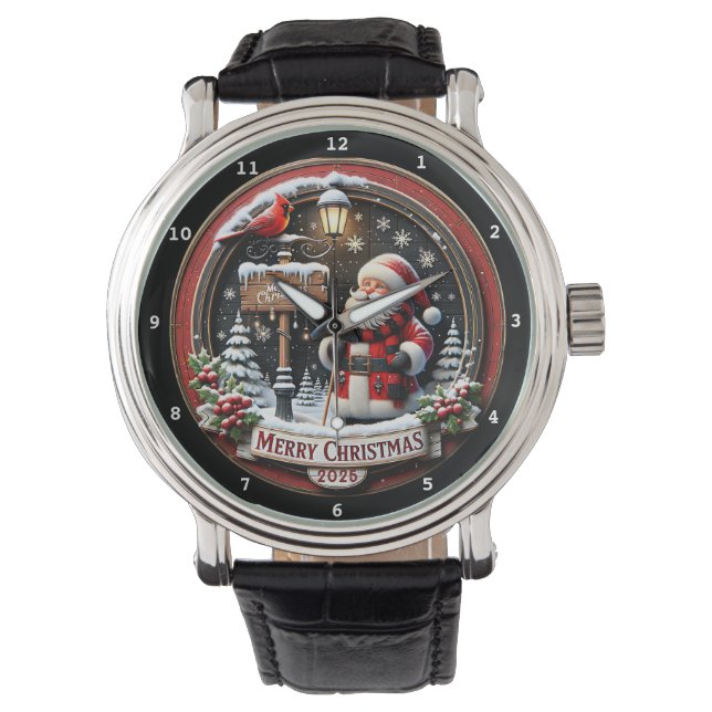 Merry Christmas Santa and Lantern Watch (Front)
