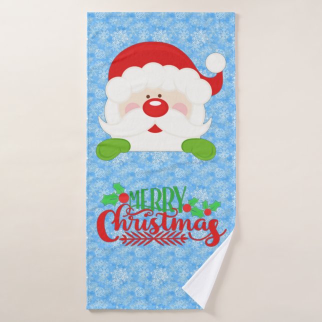 Merry Christmas Santa Bath Towel Set (Bath Towel)