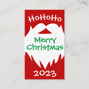 Merry Christmas Santa Beard 2023 Business Card