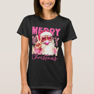 Merry Christmas Santa Bubble Gum Pink Xmas Family T-Shirt