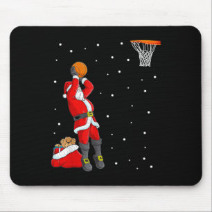 Merry Christmas Santa Bysketbyll Player - Slam Dun Mouse Pad