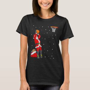Merry Christmas Santa Bysketbyll Player - Slam Dun T-Shirt