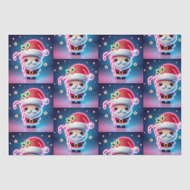 Merry Christmas Santa Candy Tissue Paper (Front)