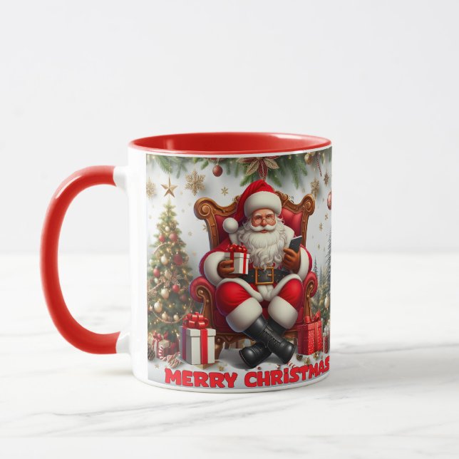 Merry Christmas Santa Classic Mug (Left)