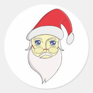 Merry Christmas Santa Classic Round Sticker